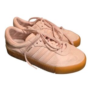 ADIDAS Sambarose Icey Pink Snake Skin Textured Sneakers - Size 7 1/2‎